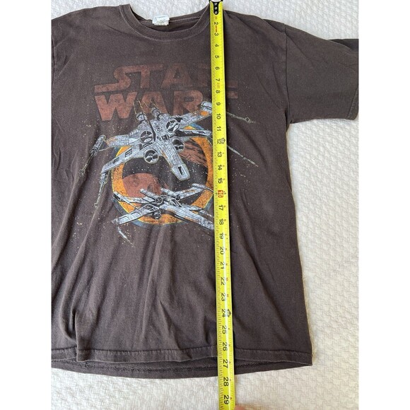 Vintage Star Wars X-Wing Fighter T-shirt All Over Print Mens Size Med Distressed - Picture 8 of 10